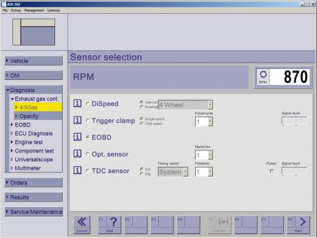 Rpm confirmation and selection page